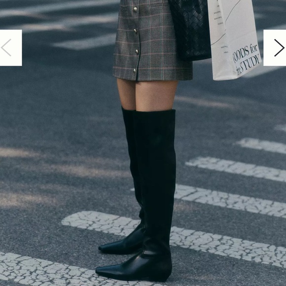 Anthropologie Jeffrey Campbell Ichab Over-The-Knee Boots in Black NIB Sold Out - Picture 8 of 8